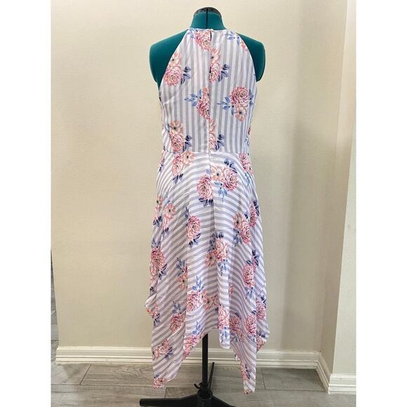 Candie's Floral Striped Handkerchief Dress Spring & Summer Women’s Size XXL - Picture 4 of 10